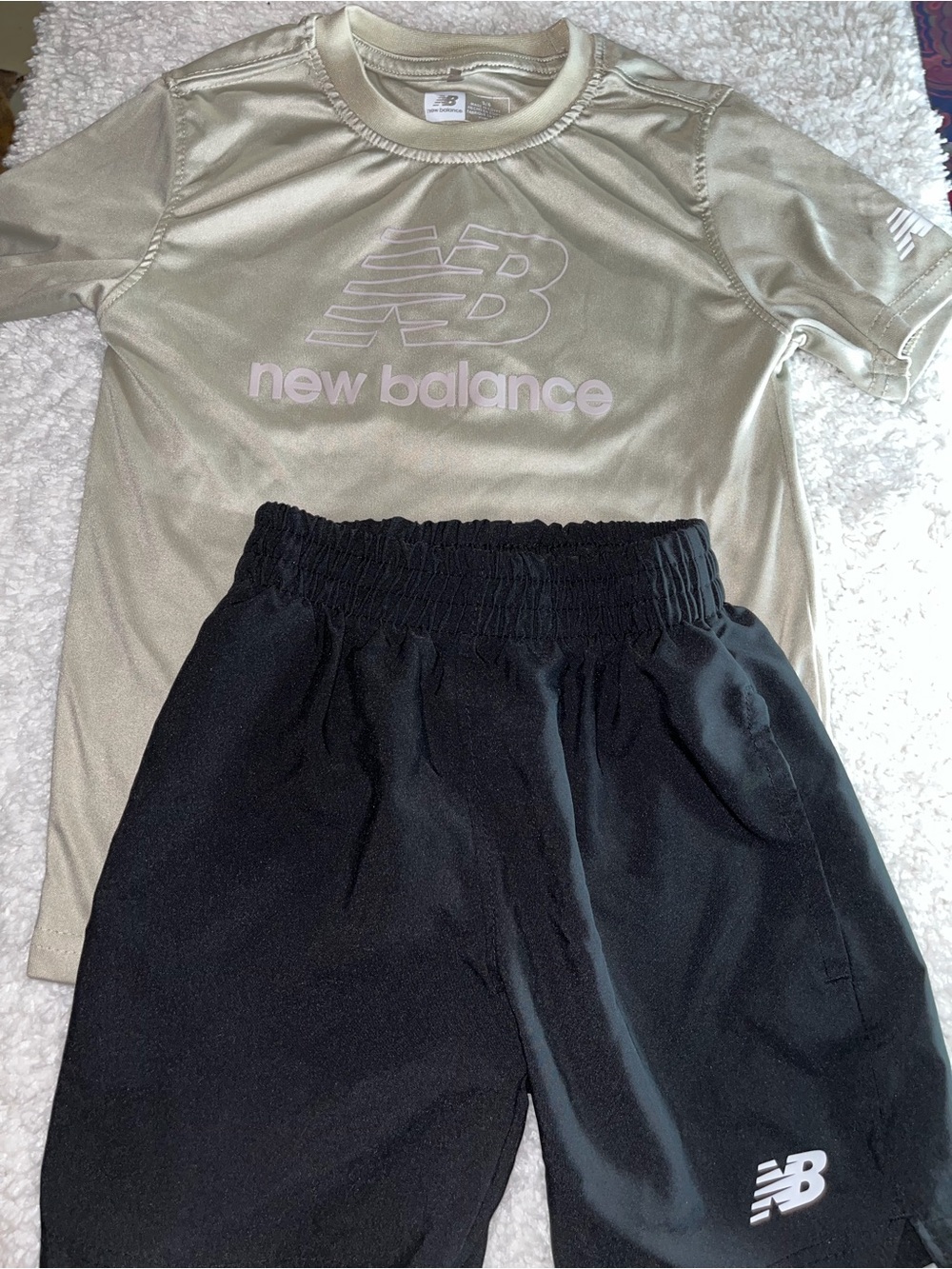 New Balance Kids Black Joggers with Logo
